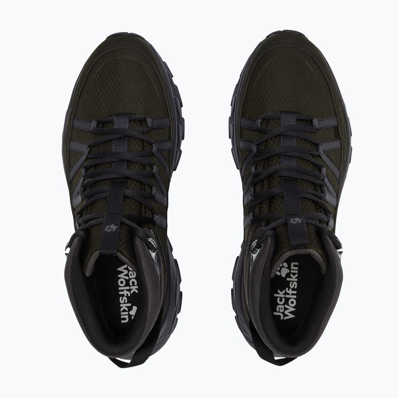 Pánske turistické topánky Jack Wolfskin Wild Hike Texapore Mid obsidian moss 3