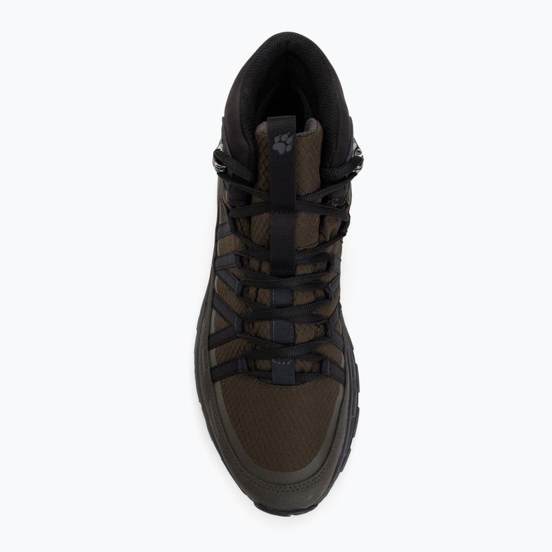 Pánske turistické topánky Jack Wolfskin Wild Hike Texapore Mid obsidian moss 5