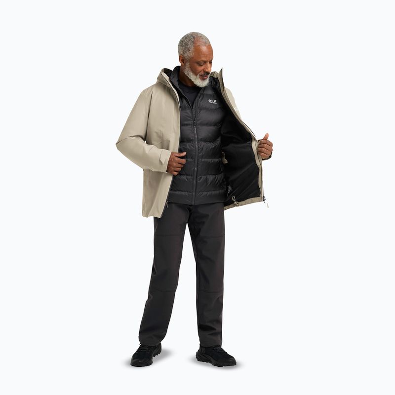 Pánska bunda 3v1 Jack Wolfskin Icecape 3In1 Down Rds linen 2