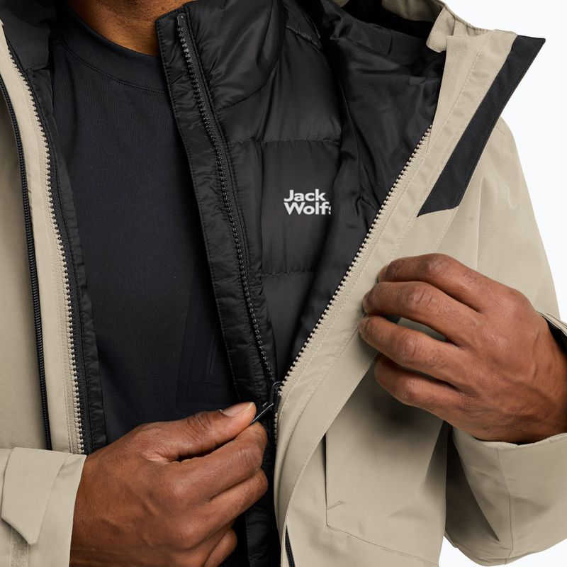 Pánska bunda 3v1 Jack Wolfskin Icecape 3In1 Down Rds linen 8