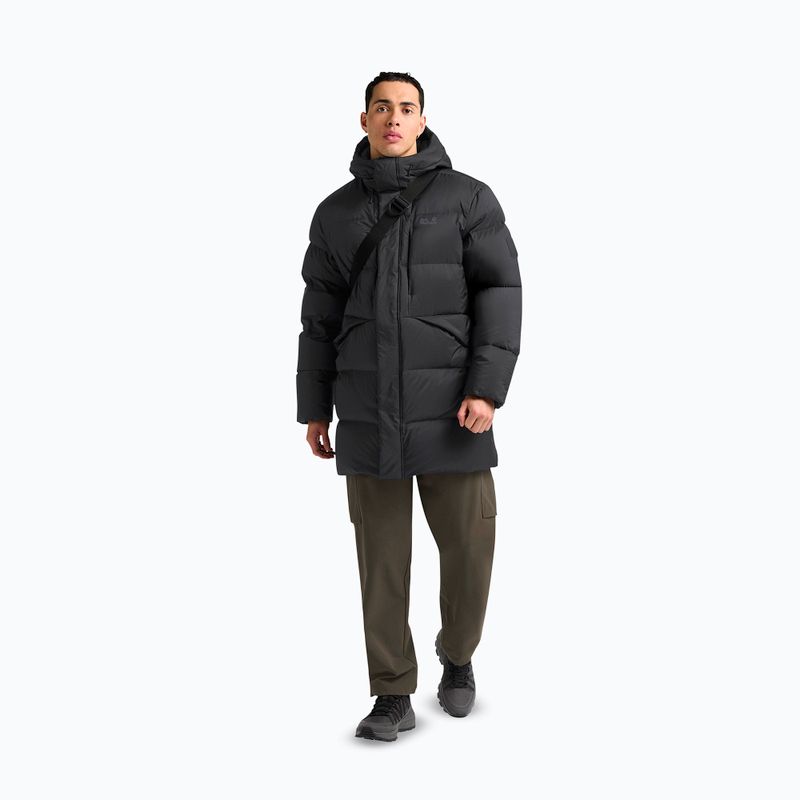 Pánska páperová bunda Jack Wolfskin Icy Hill Coat black 2