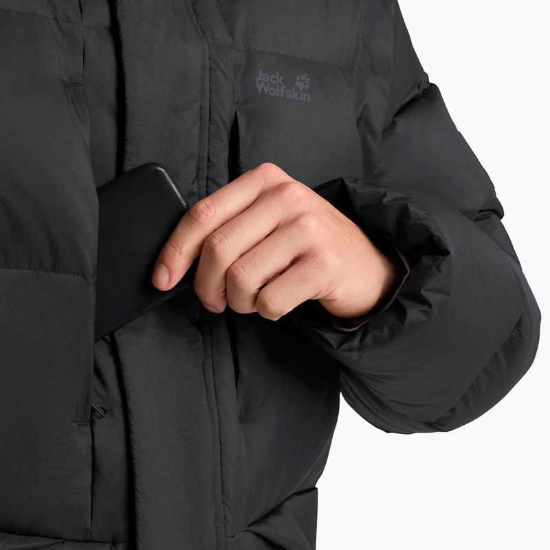 Pánska páperová bunda Jack Wolfskin Icy Hill Coat black 5