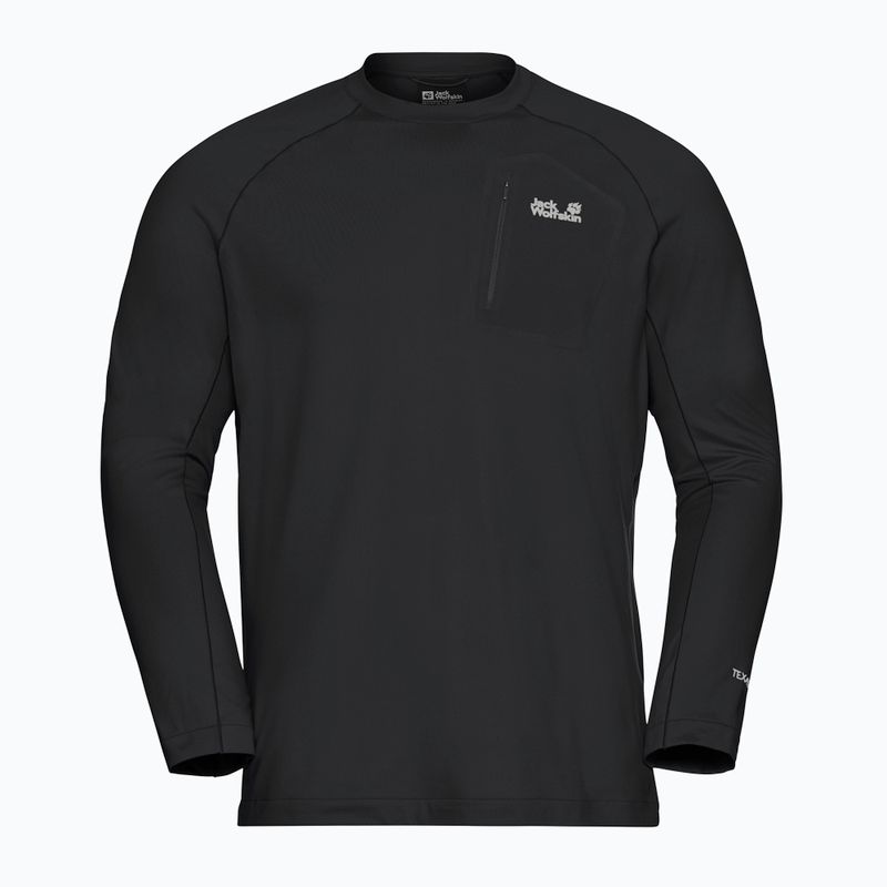 Pánske tričko longsleeve Jack Wolfskin Prelight Trail Crew black 5