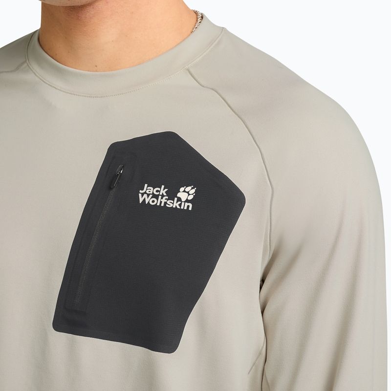 Pánske tričko longsleeve Jack Wolfskin Prelight Trail Crew pale sand 4