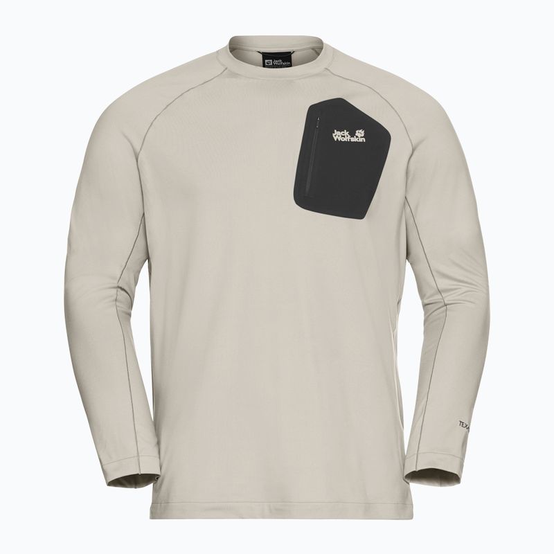 Pánske tričko longsleeve Jack Wolfskin Prelight Trail Crew pale sand 5