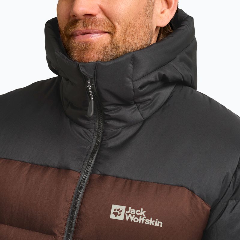 Pánska páperová bunda Jack Wolfskin Nebelhorn Down Hoody hot chocolate 4