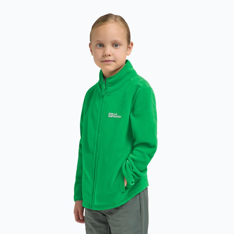 Detská fleecová mikina Jack Wolfskin Taunus mystic green 10