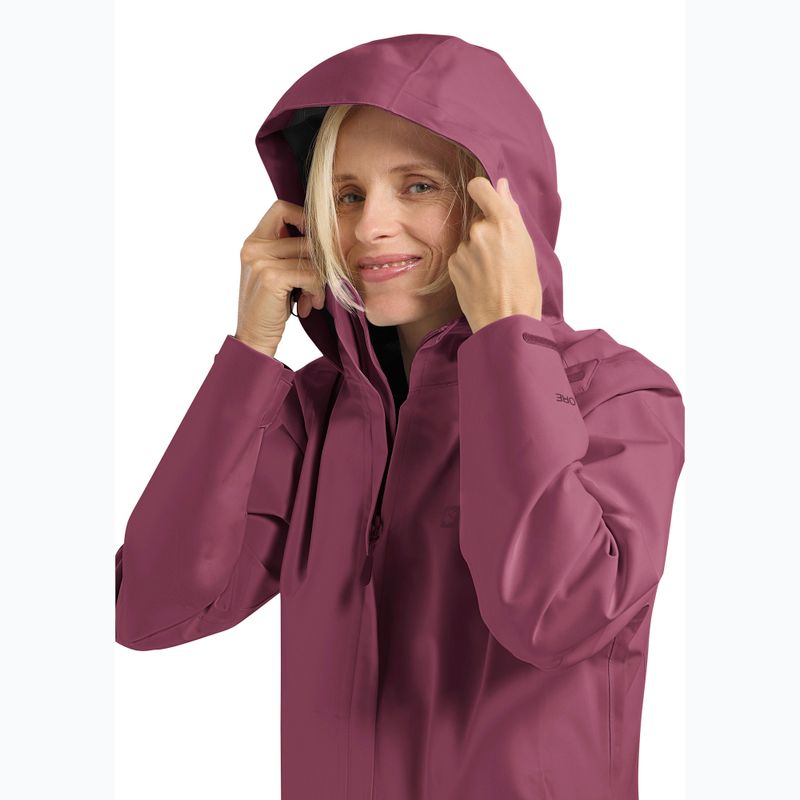 Dámska bunda do dažďa Jack Wolfskin Trailtime 2L raisin 5