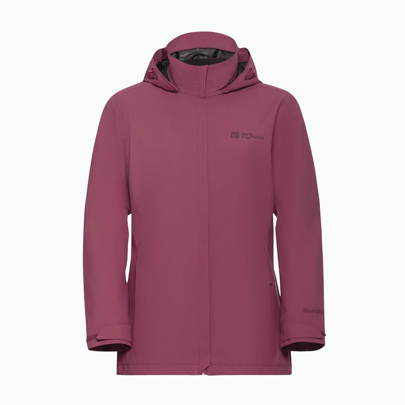 Dámska bunda do dažďa Jack Wolfskin Trailtime 2L raisin 8