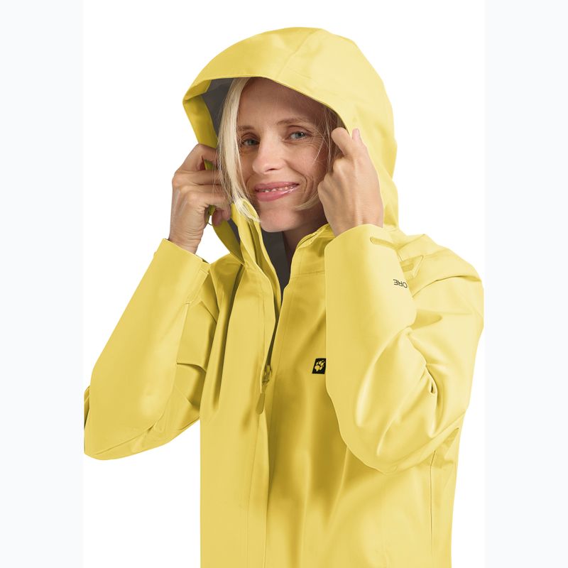 Dámska bunda do dažďa Jack Wolfskin Trailtime 2L lemon ice 5