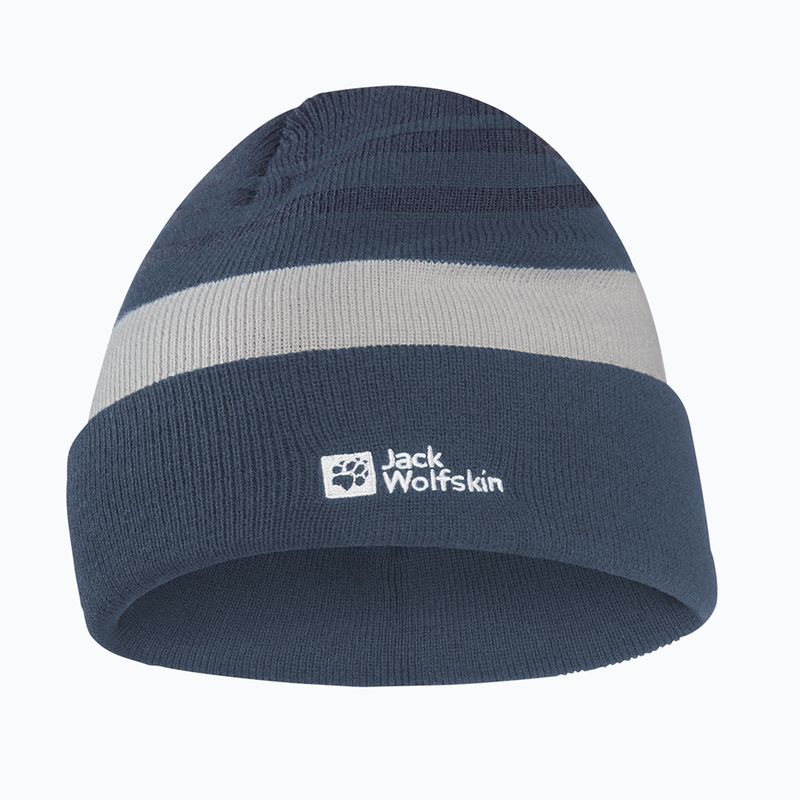 Detská zimná čiapka Jack Wolfskin Stripy Knit midnight sky