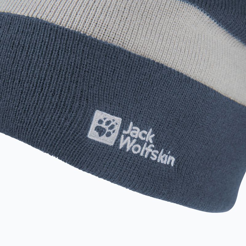 Detská zimná čiapka Jack Wolfskin Stripy Knit midnight sky 3