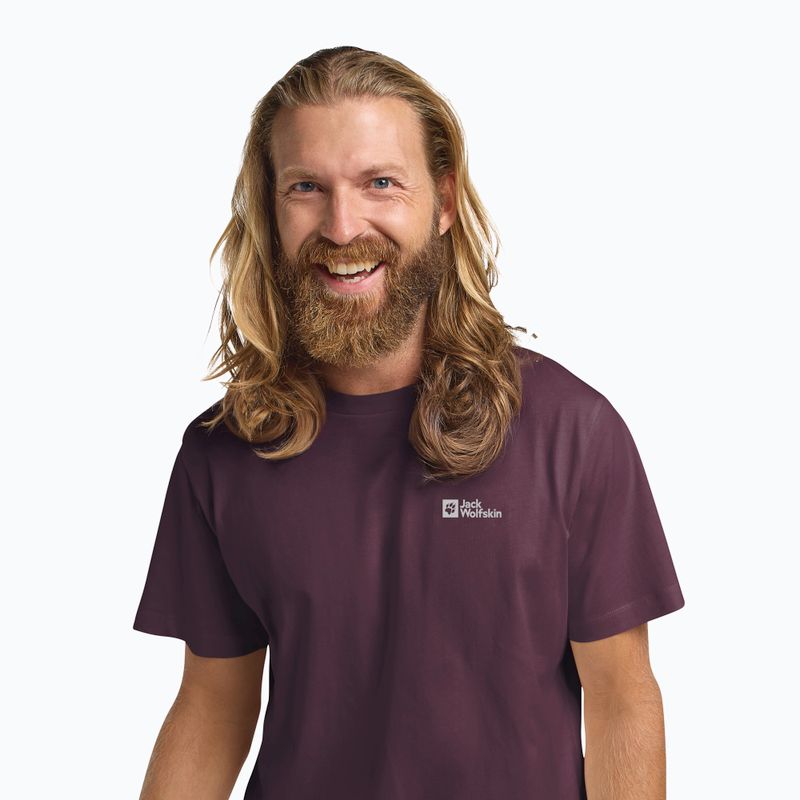 Pánske tričko Jack Wolfskin Essential amaranth 4