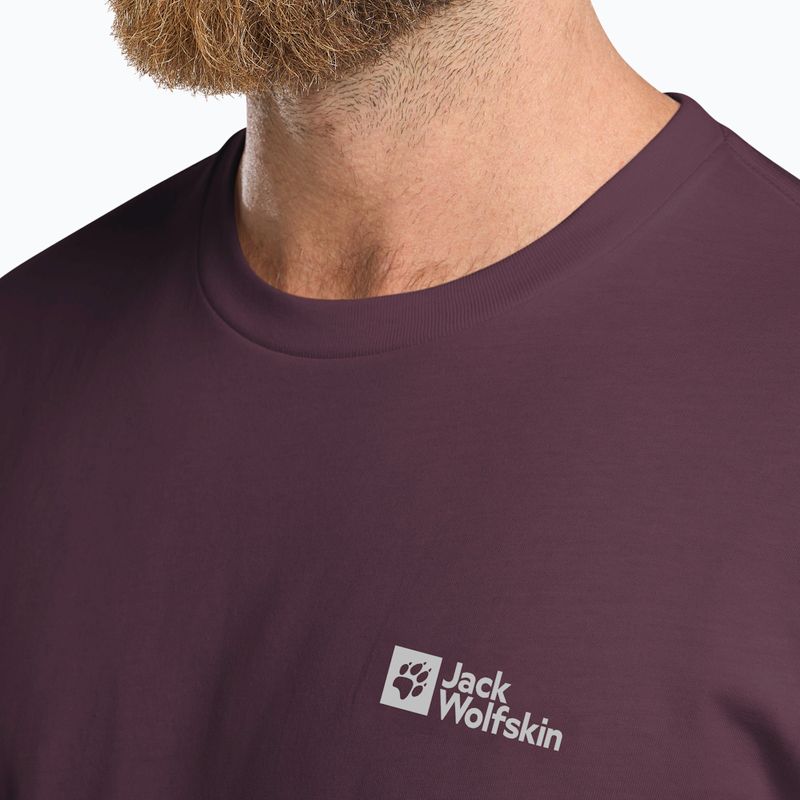 Pánske tričko Jack Wolfskin Essential amaranth 5