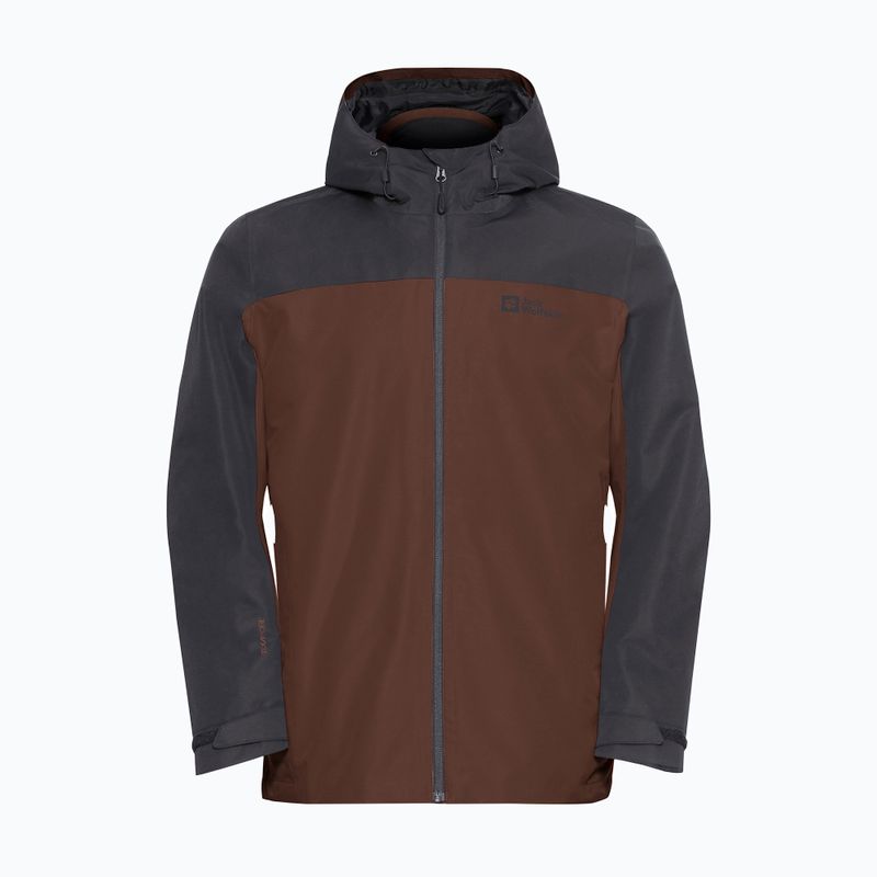 Pánska bunda 3v1 Jack Wolfskin Taubenberg 3In1 hot chocolate 10