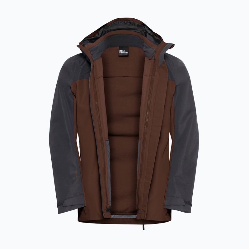 Pánska bunda 3v1 Jack Wolfskin Taubenberg 3In1 hot chocolate 13