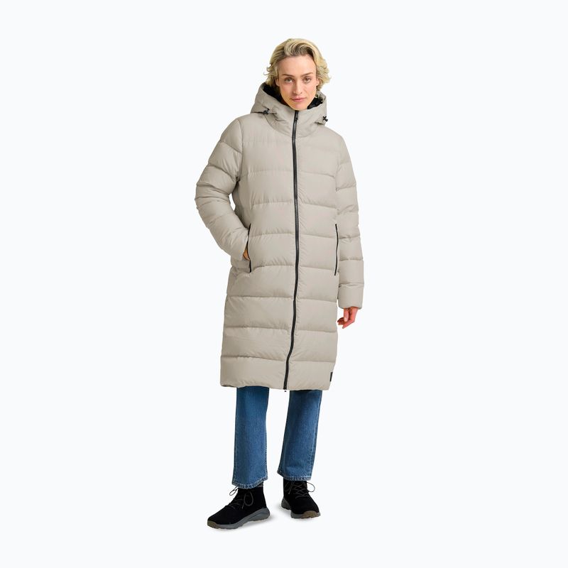 Dámsky páperový kabát Jack Wolfskin Frozen Palace pale sand