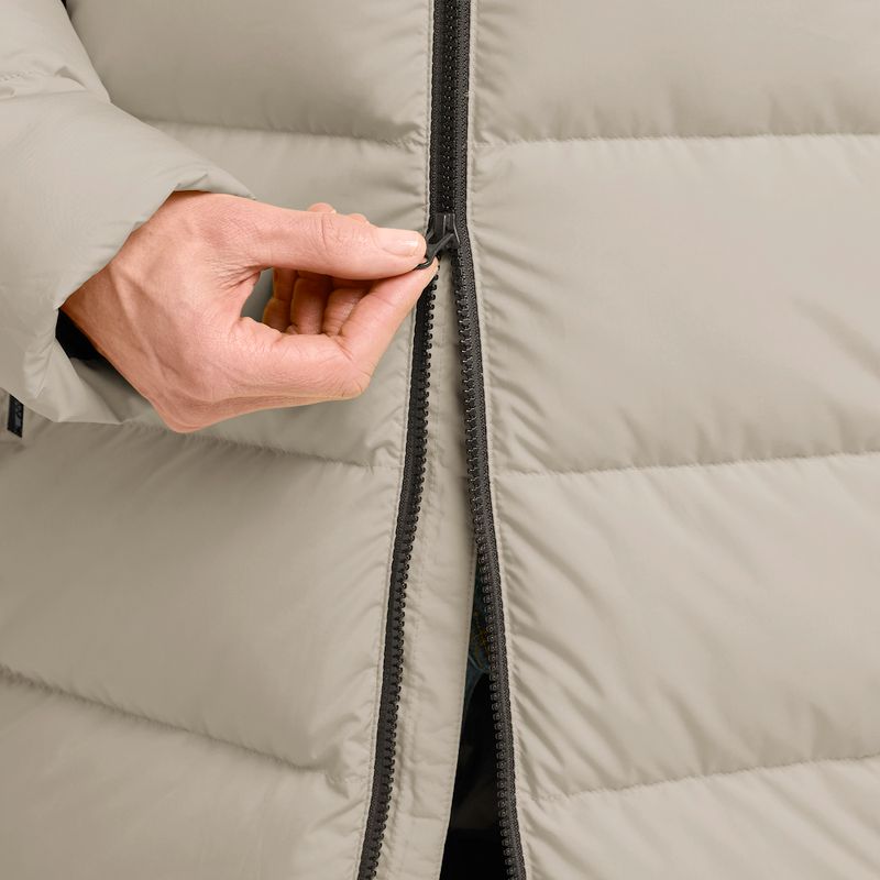 Dámsky páperový kabát Jack Wolfskin Frozen Palace pale sand 8