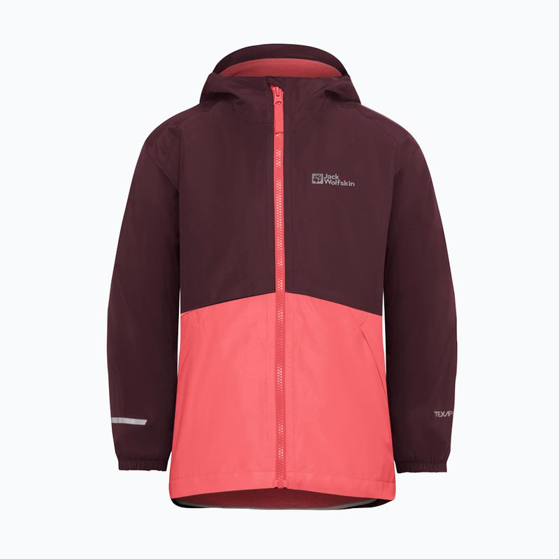 Detská bunda 3v1 Jack Wolfskin Iceland 3IN1 sunset coral