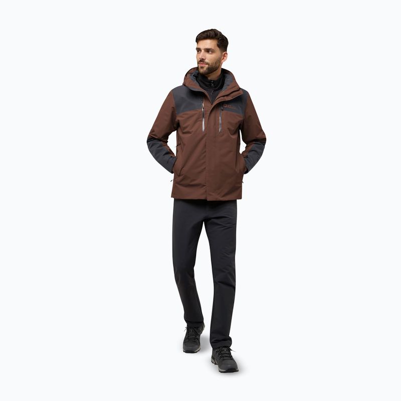 Pánska bunda 3 v 1 Jack Wolfskin Jasper 3In1 hot chocolate 2