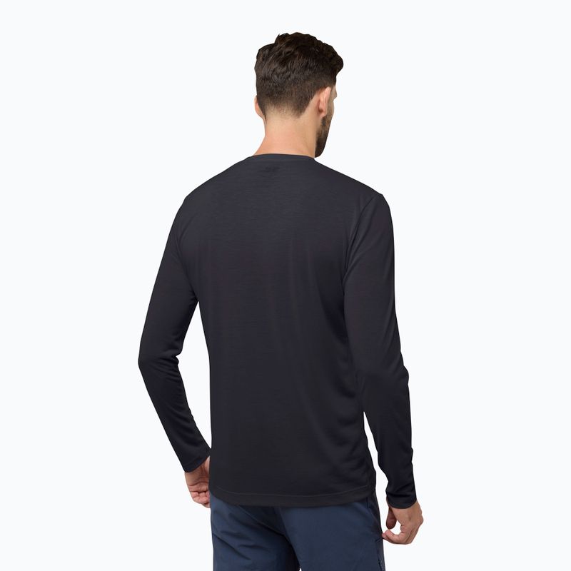 Pánske tričko longsleeve Jack Wolfskin Vonnan black 2