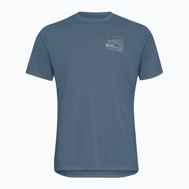 Pánske tričko Jack Wolfskin Vonnan Graphic peak trail midnight sky 6