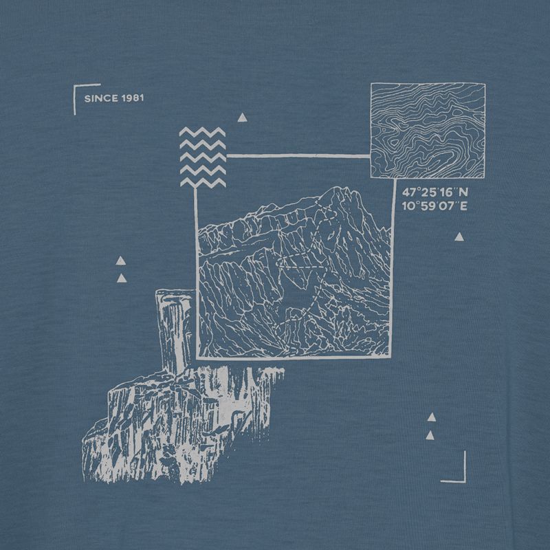 Pánske tričko Jack Wolfskin Vonnan Graphic peak trail midnight sky 8