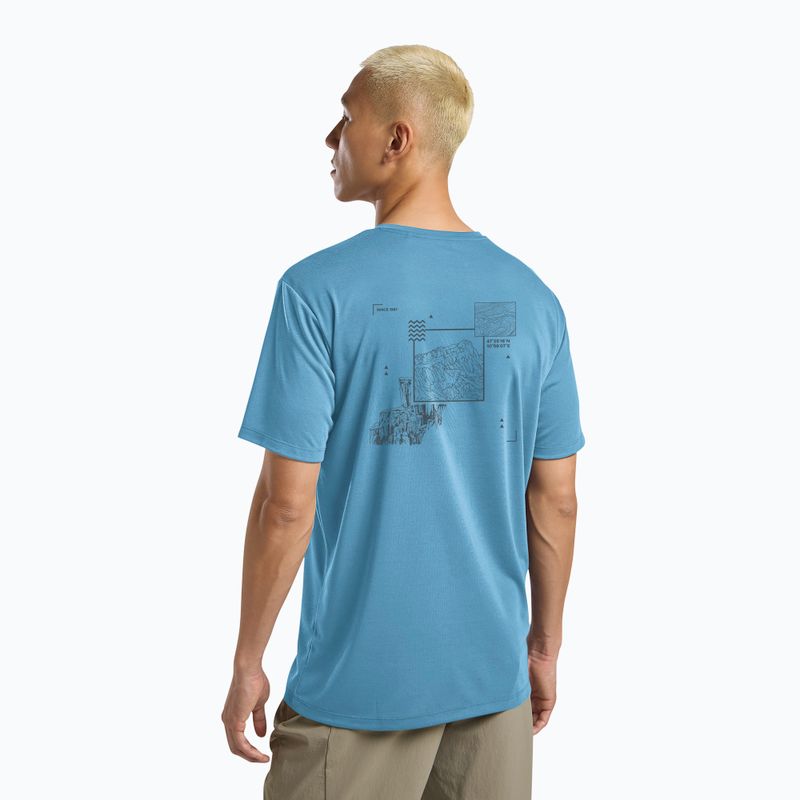 Pánske tričko Jack Wolfskin Vonnan Graphic peak trail sky blue 3