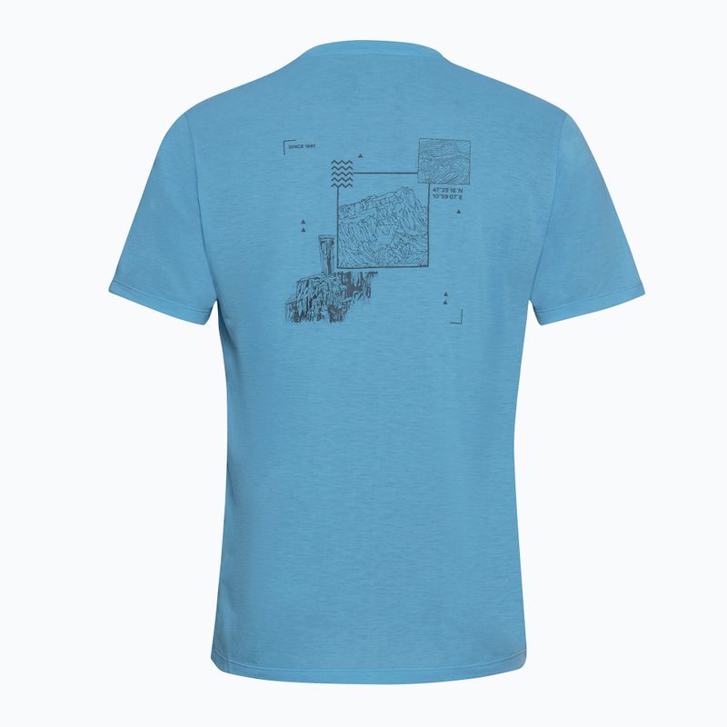 Pánske tričko Jack Wolfskin Vonnan Graphic peak trail sky blue 7