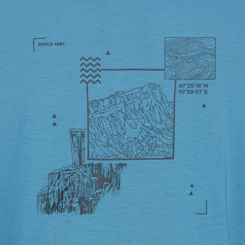 Pánske tričko Jack Wolfskin Vonnan Graphic peak trail sky blue 8