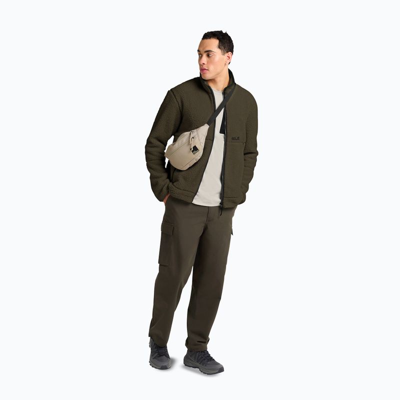 Pánska fleecová mikina Jack Wolfskin Stone Lite obsidian moss 2