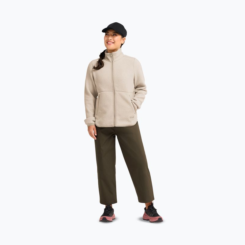 Dámska fleecová mikina Jack Wolfskin Lite Curl Full Zip oyster 2