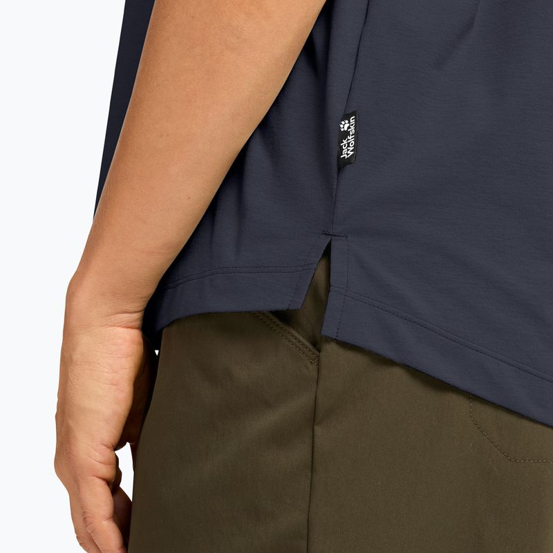 Dámske trekingové tričko Jack Wolfskin Travel T dark navy 4