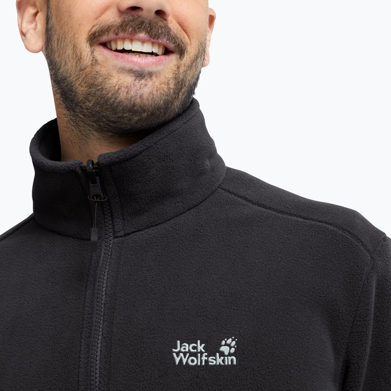 Pánska fleecová mikina Jack Wolfskin Taunus 200 Full Zip black 4