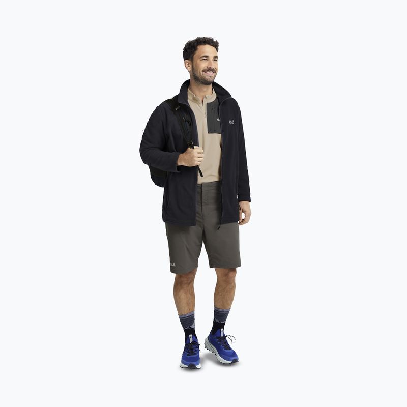 Pánska fleecová mikina Jack Wolfskin Taunus 100 Full Zip black 2