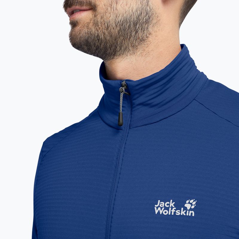 Pánska trekingová mikina  Jack Wolfskin Litestride Full Zip blue orchid 4