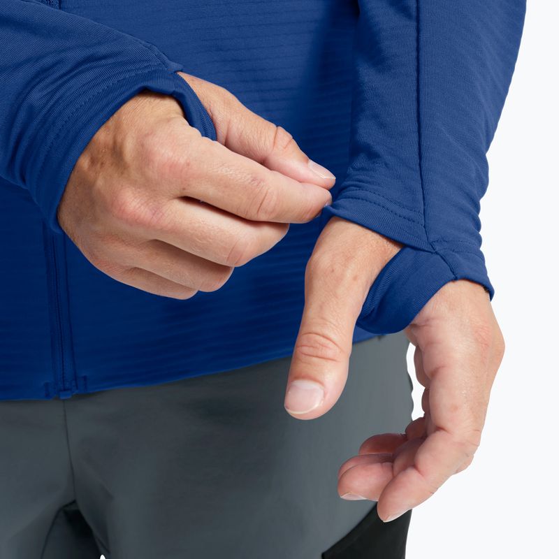 Pánska trekingová mikina  Jack Wolfskin Litestride Full Zip blue orchid 6