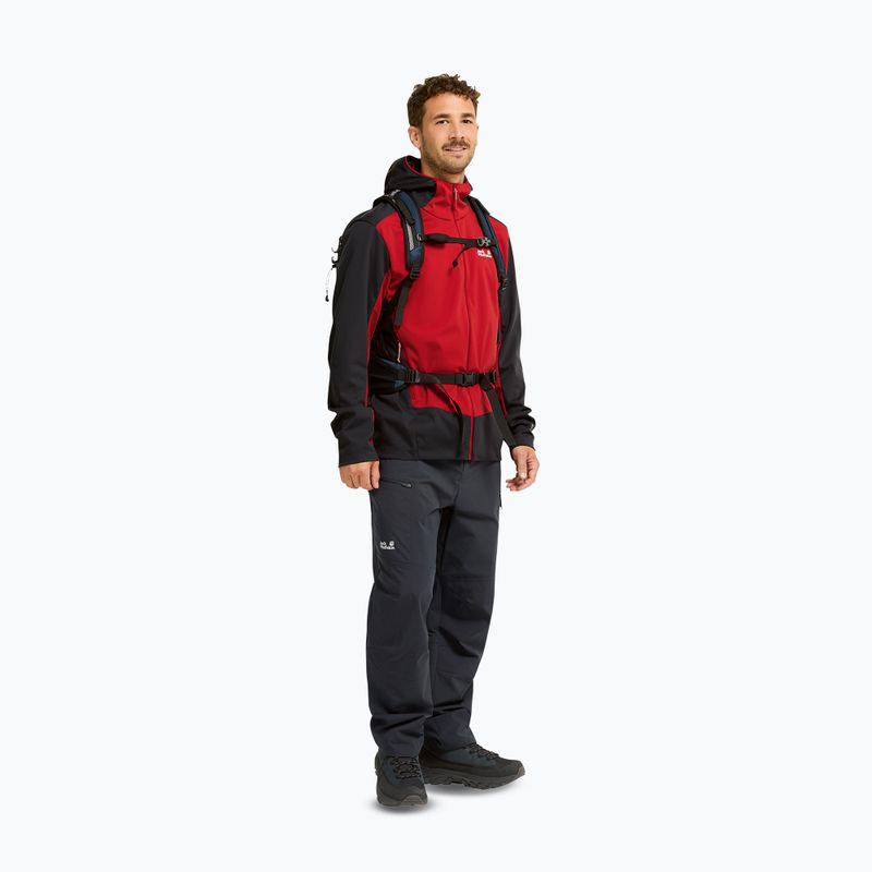 Pánska softshellová bunda Jack Wolfskin Skyvail siren red 2