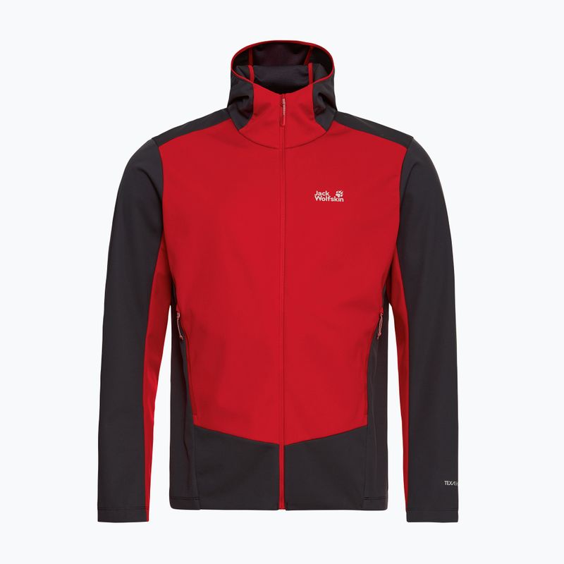 Pánska softshellová bunda Jack Wolfskin Skyvail siren red 7