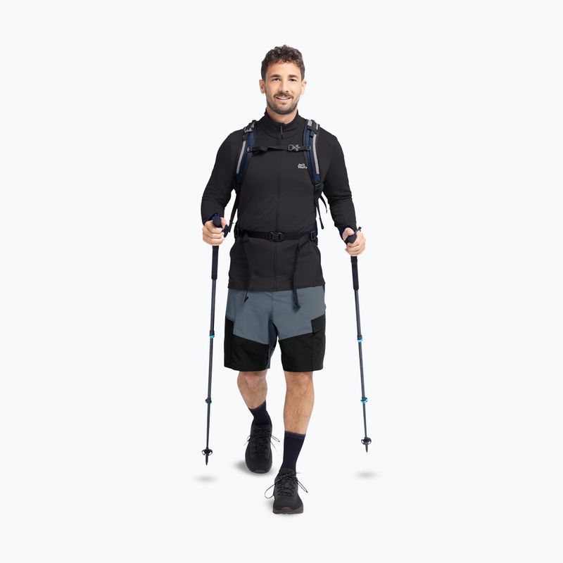 Pánska trekingová mikina  Jack Wolfskin Litestride Full Zip black 2
