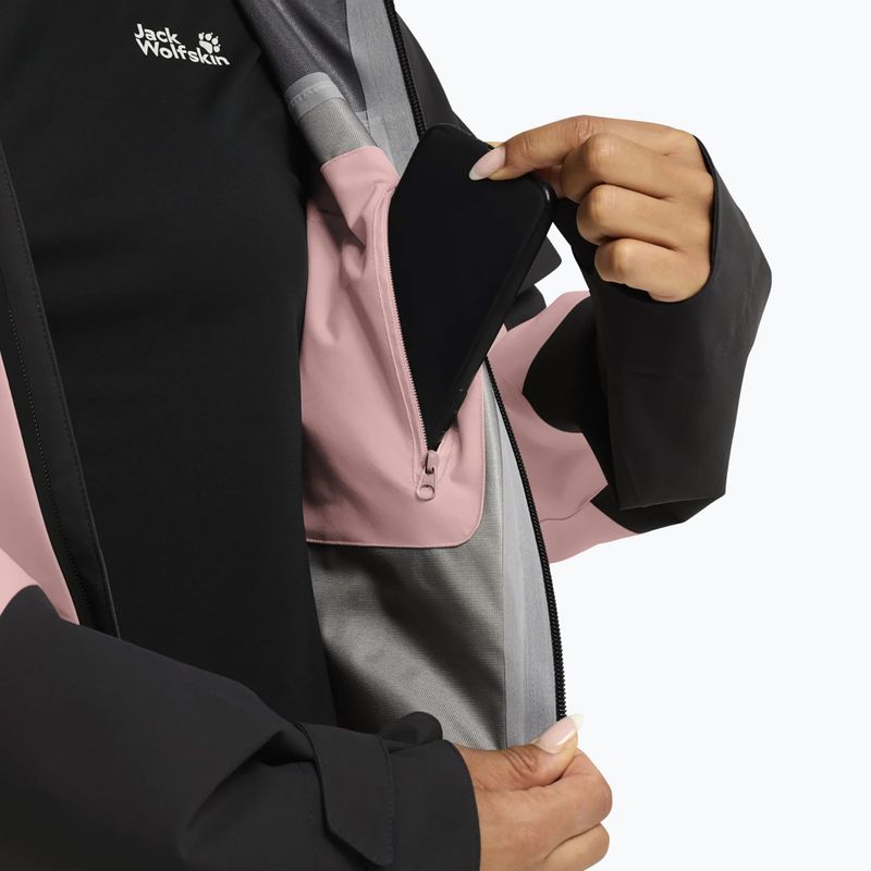 Dámska nepremokavá bunda Jack Wolfskin Rockpaw 3L rosegarden 6