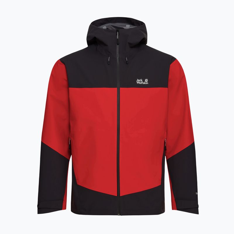 Pánska nepremokavá bunda Jack Wolfskin Rockpaw 3L siren red 7