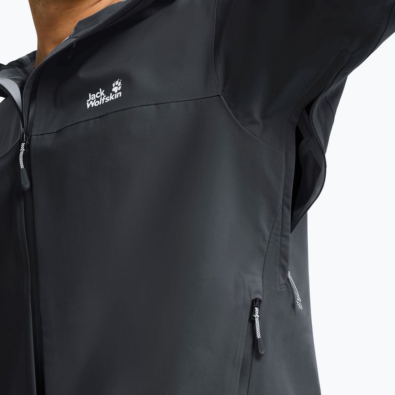 Pánska nepremokavá bunda Jack Wolfskin Rockpaw 3L phantom 5