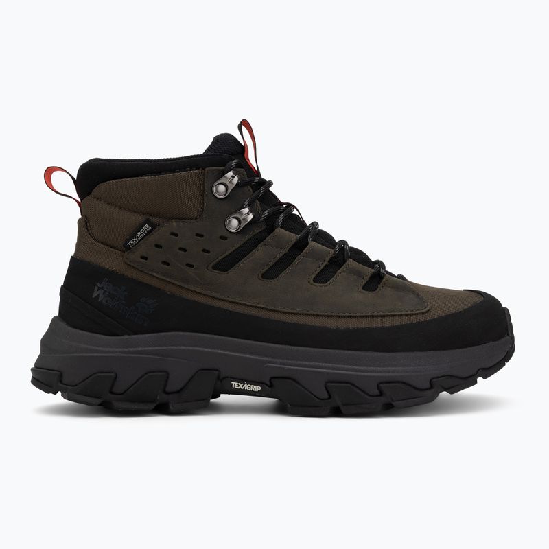 Pánske turistické topánky Jack Wolfskin Apex Hike Texapore Mid obsidian moss 2