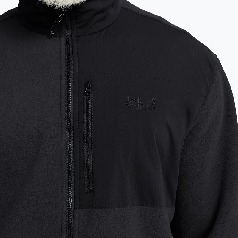 Pánska fleecová mikina Jack Wolfskin Sumetro Full Zip black 5