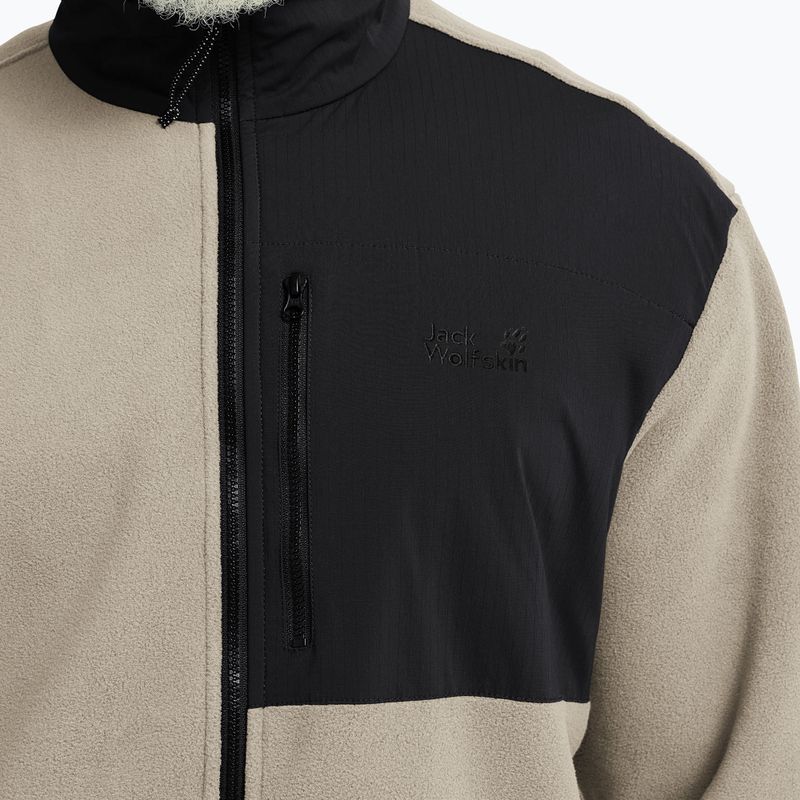 Pánska fleecová mikina Jack Wolfskin Sumetro Full Zip oyster 5