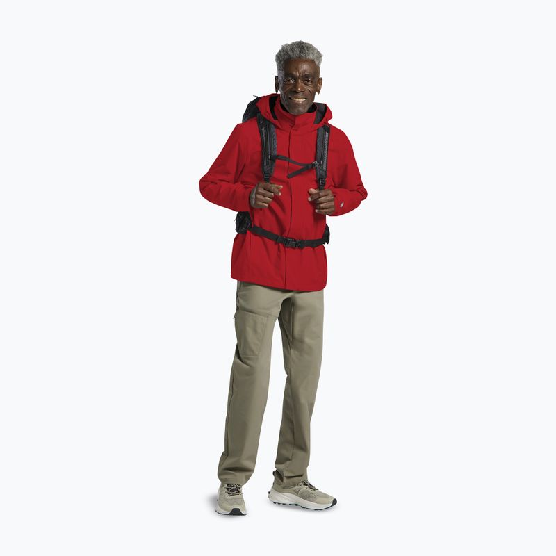 Pánska nepremokavá bunda Jack Wolfskin Trailtime 2L siren red 2