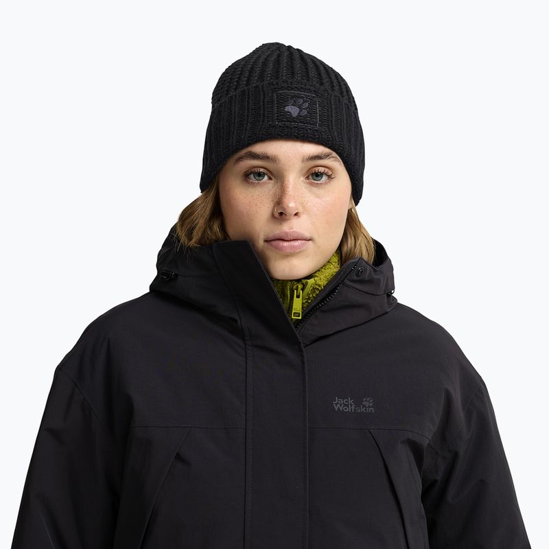 Zimná čiapka Jack Wolfskin Badge Beanie black 5