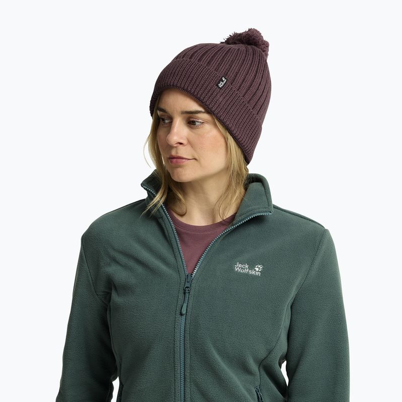 Zimná čiapka Jack Wolfskin Pom Pom Beanie sheer plum 5