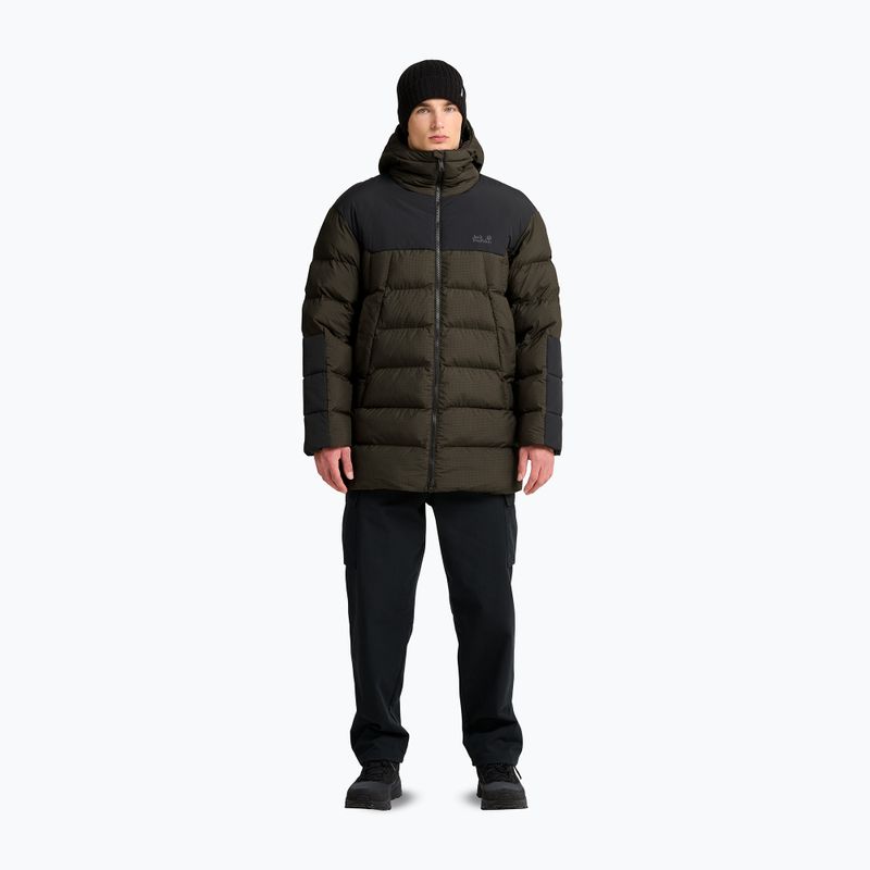 Pánska zateplená bunda Jack Wolfskin Icy Hollow Hooded obsidian moss 2